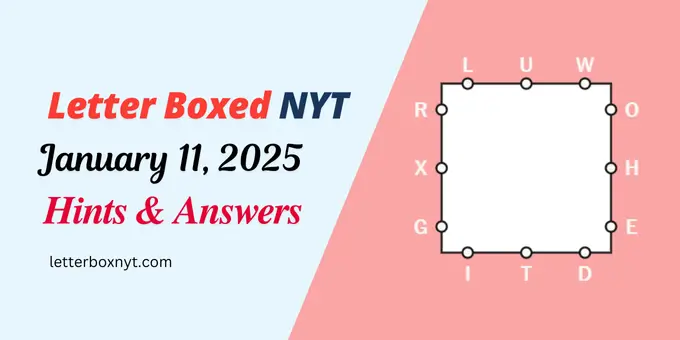 Letter Boxed Answers and Hints January 11, 2025 1 Letter Boxed Answers and Hints January 11, 2025